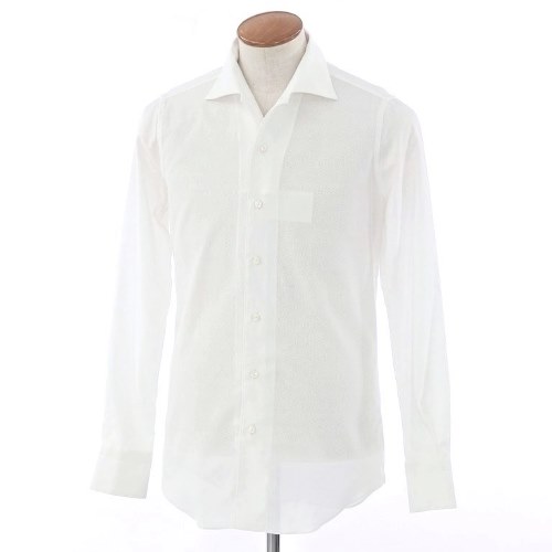 Finamore（フィナモレ）ワイドカラー/メッシュ調カジュアルシャツ