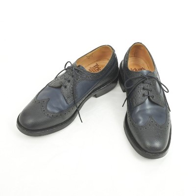 Trickers（トリッカーズ）ウィングチップシューズ/トゥモローランド別注/ネイビー×ブラック/状態ランクB/