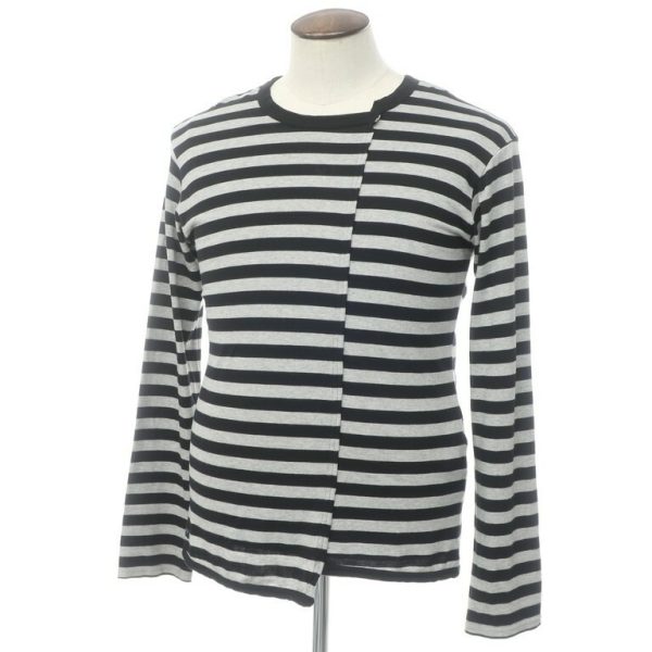 Yohji Yamamoto（ヨウジヤマモト）REGULATION 長袖Ｔシャツ/ブラック×グレー/状態ランクB/