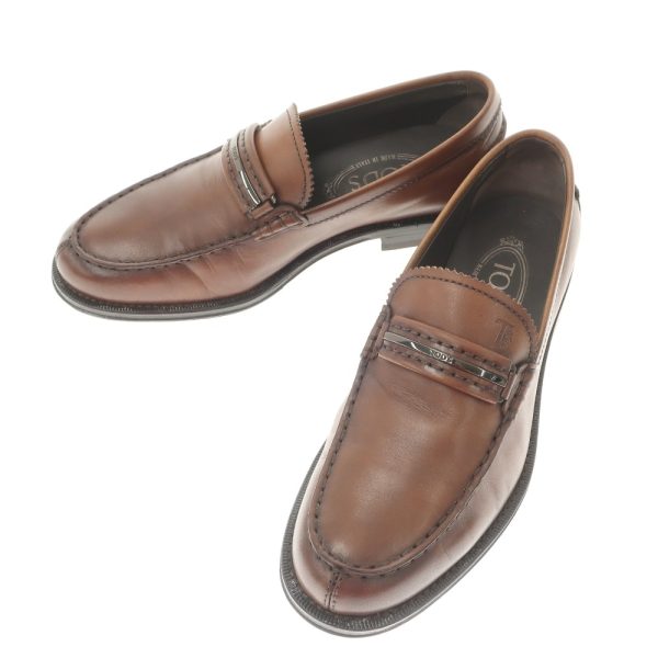 TOD'S（トッズ）ローファー/ブラウン/状態ランクB/ビットデザイン/イタリア製/