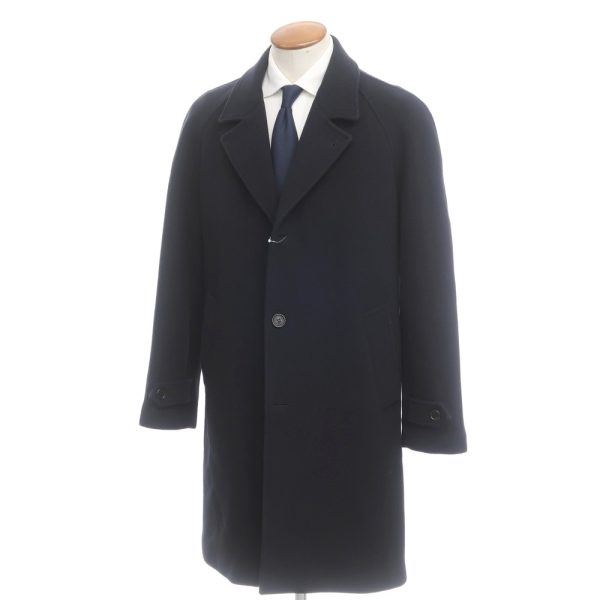 PALTO(パルト)チェスターフィールドコート/カシミヤ混ウール/ダークネイビー/状態ランクB/イタリア製/
