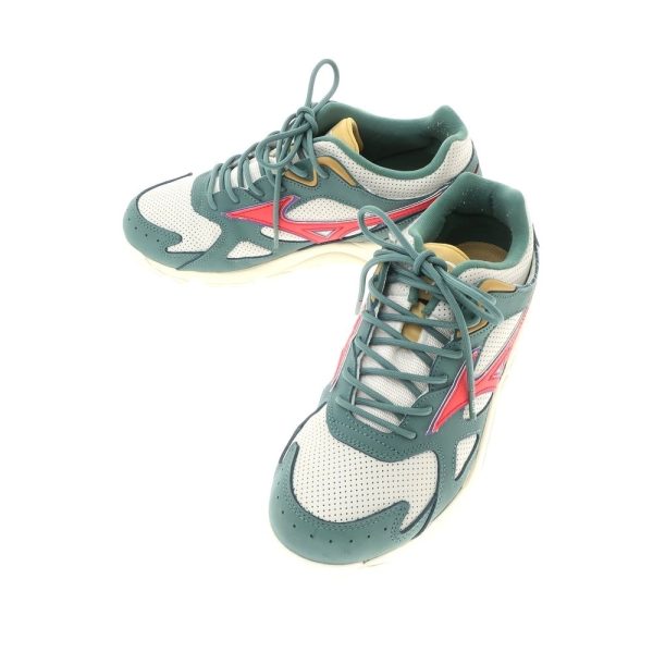 PATTA（パタ）スニーカー/春夏 MIZUNOコラボ/オフホワイト×グリーン系/状態ランクB//SKY MEDAL/