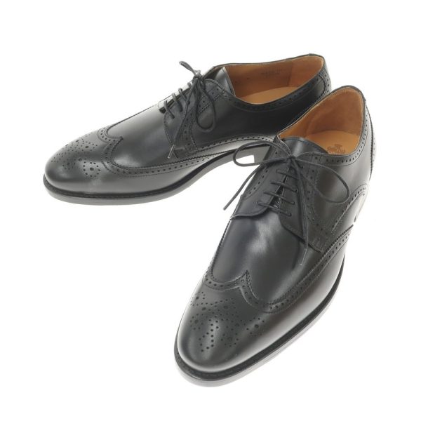 BERWICK（バーウィック）ウイングチップシューズ/ブラックラウンドトゥ/状態ランクS/スペイン製/