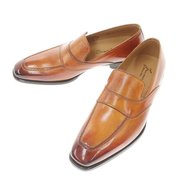 FRANCESCO BENIGNO（フランチェスコ ベニーニョ）Uチップローファー/アンティークブラウン/状態ランクS/イタリア製/