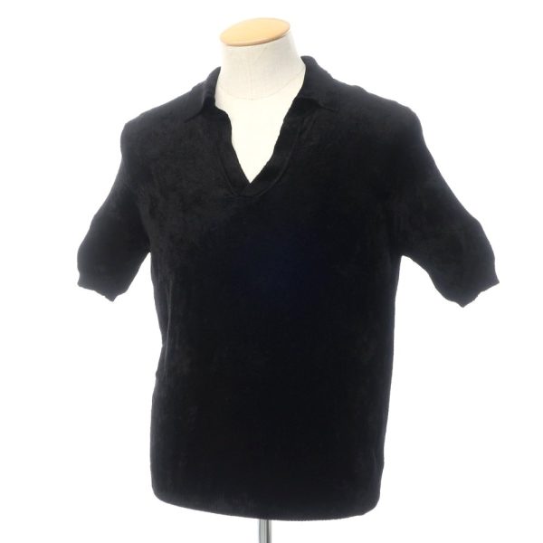 Settefili Cashmere(セッテフィーリ カシミア)ポロニット/ブラック/状態ランクS/イタリア製/