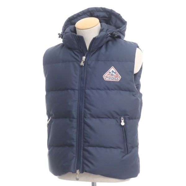 Pyrenex（ピレネックス）ダウンベスト/ライトネイビー/状態ランクB/チュニジア製/ボリューム感/