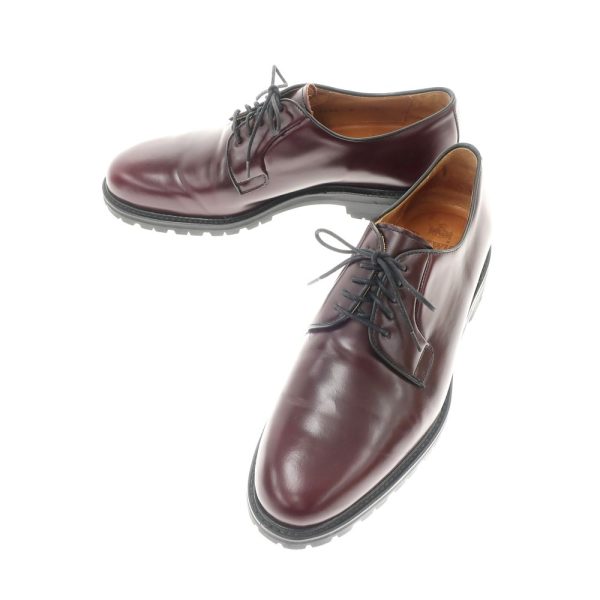 BERWICK（バーウィック）外羽根プレーントゥドレスシューズ/バーガンディー/状態ランクA/