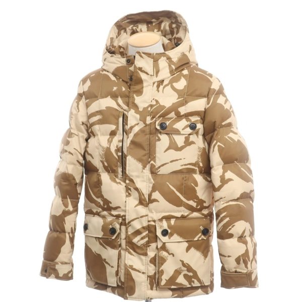 WOOLRICH(ウールリッチ)ダウンジャケット/テック カモ マウンテンジャケット/ベージュ×ブラウン/状態ランクB/ブルガリア製/