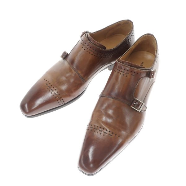 MAGNANNI（マグナーニ）ダブルモンクドレスシューズ/アンティークブラウン/状態ランクB/チゼル/