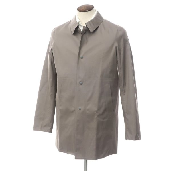 Herno(ヘルノ)リバーシブルステンカラーコート/グレー系×ライトブルー/状態ランクA/ルーマニア製/ボンディングコットン生地/